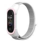 For Xiaomi Mi Band 5 / 4 / 3 Nylon Watch Band(Seashell+White Pink)