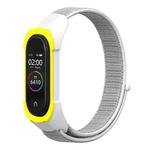 For Xiaomi Mi Band 5 / 4 / 3 Nylon Watch Band(Seashell+White Yellow)