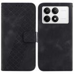 For Xiaomi Redmi K70 / K70 Pro Seven-shaped Embossed Leather Phone Case(Black)