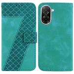 For Redmi A5 4G 173.3mm Seven-shaped Embossed Leather Phone Case(Green)