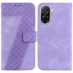 For Redmi A5 4G 173.3mm Seven-shaped Embossed Leather Phone Case(Purple)
