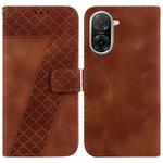 For Redmi A5 4G 173.3mm Seven-shaped Embossed Leather Phone Case(Brown)