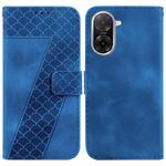 For Redmi A5 4G 173.3mm Seven-shaped Embossed Leather Phone Case(Blue)