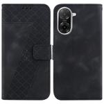 For Redmi A5 4G 173.3mm Seven-shaped Embossed Leather Phone Case(Black)