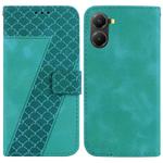 For Redmi Turbo 4 / Xiaomi Poco X7 Pro Seven-shaped Embossed Leather Phone Case(Green)