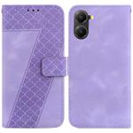 For Redmi Turbo 4 / Xiaomi Poco X7 Pro Seven-shaped Embossed Leather Phone Case(Purple)