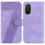 For Redmi A5 4G 171.7mm Seven-shaped Embossed Leather Phone Case(Purple)