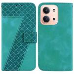 For Redmi 15C 4G 173.1mm / 15C 5G 173.1mm Seven-shaped Embossed Leather Phone Case(Green)