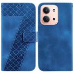 For Redmi 15C 4G 173.1mm / 15C 5G 173.1mm Seven-shaped Embossed Leather Phone Case(Blue)
