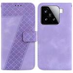 For Xiaomi 15 Seven-shaped Embossed Leather Phone Case(Purple)
