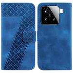 For Xiaomi 15 Seven-shaped Embossed Leather Phone Case(Blue)