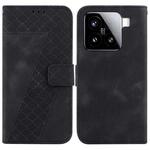 For Xiaomi 15 Seven-shaped Embossed Leather Phone Case(Black)