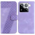 For Xiaomi 15 Pro Seven-shaped Embossed Leather Phone Case(Purple)