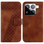 For Xiaomi 15 Pro Seven-shaped Embossed Leather Phone Case(Brown)