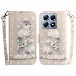 For Xiaomi 14T 3D Colored Flip Leather Phone Case(Squirrels)