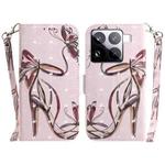 For Xiaomi 15 Pro 3D Colored Flip Leather Phone Case(Butterfly High-heeled)