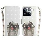 For Xiaomi 15 Pro 3D Colored Flip Leather Phone Case(Pug)