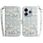 For Redmi Note 14 5G 3D Colored Flip Leather Phone Case(Magnolia)