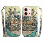 For Redmi 15C 4G 173.1mm / 15C 5G 173.1mm 3D Colored Flip Leather Phone Case(Zoo)