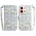 For Redmi 15C 4G 173.1mm / 15C 5G 173.1mm 3D Colored Flip Leather Phone Case(Magnolia)