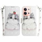 For Redmi 15C 4G 173.1mm / 15C 5G 173.1mm 3D Colored Flip Leather Phone Case(Cute Cat)