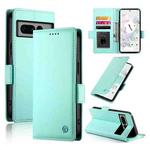 For Google Pixel 7 Pro Side Buckle Magnetic Frosted Leather Phone Case(Mint Green)