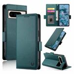For Google Pixel 8 Pro Side Buckle Magnetic Frosted Leather Phone Case(Dark Green)
