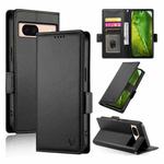 For Google Pixel 8a Side Buckle Magnetic Frosted Leather Phone Case(Black)