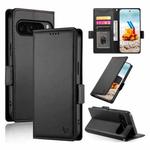 For Google Pixel 9 Pro Side Buckle Magnetic Frosted Leather Phone Case(Black)