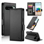 For Google Pixel 9 Side Buckle Magnetic Frosted Leather Phone Case(Black)