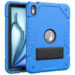 For iPad Air 11 2025 / 2024 Armor Holder Silicone Hybrid PC Tablet Case(Blue)