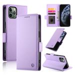 For iPhone 11 Pro Side Buckle Magnetic Frosted Leather Phone Case(Purple)