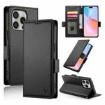 For iPhone 16 Pro Side Buckle Magnetic Frosted Leather Phone Case(Black)