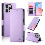 For iPhone 16 Pro Side Buckle Magnetic Frosted Leather Phone Case(Purple)