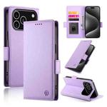 For iPhone 17 Pro Side Buckle Magnetic Frosted Leather Phone Case(Purple)