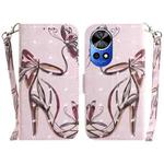 For Huawei nova 12 Pro 3D Colored Horizontal Flip Leather Phone Case(Butterfly High-heeled)