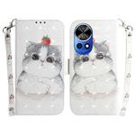 For Huawei nova 12 Pro 3D Colored Horizontal Flip Leather Phone Case(Cute Cat)