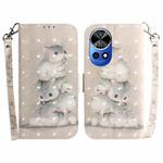 For Huawei nova 12 Ultra 3D Colored Horizontal Flip Leather Phone Case(Squirrels)