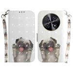 For Huawei nova 12i 4G Global 3D Colored Horizontal Flip Leather Phone Case(Pug)