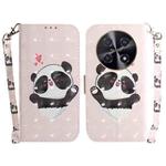 For Huawei nova 12i 4G Global 3D Colored Horizontal Flip Leather Phone Case(Heart Panda)