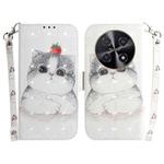 For Huawei nova 12i 4G Global 3D Colored Horizontal Flip Leather Phone Case(Cute Cat)