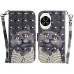For Huawei nova 14 3D Colored Horizontal Flip Leather Phone Case(Hug Cat)