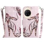 For Huawei nova 14 Ultra 3D Colored Horizontal Flip Leather Phone Case(Butterfly High-heeled)