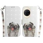 For Huawei nova 14 Ultra 3D Colored Horizontal Flip Leather Phone Case(Pug)