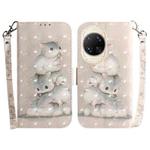 For Huawei nova 14 Ultra 3D Colored Horizontal Flip Leather Phone Case(Squirrels)