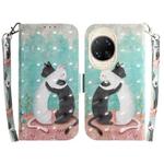 For Huawei nova 14 Ultra 3D Colored Horizontal Flip Leather Phone Case(Black White Cat)
