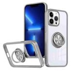 For iPhone 13 Pro Ring Holder PC Hybrid TPU Phone Case(Grey)