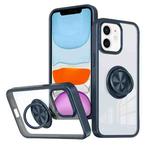 For iPhone 11 Ring Holder PC Hybrid TPU Phone Case(Blue)