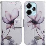 For Xiaomi Redmi 13 4G Coloured Drawing Flip Leather Phone Case(Magnolia)
