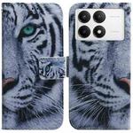 For Xiaomi Redmi K70 Pro / K70 Coloured Drawing Flip Leather Phone Case(Tiger)